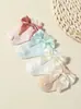 Calcetines Planos de Costilla Texturizados Transpirables de Malla Color Crema Estilo Coreano Nuevos de Verano con Puños Transpirables para Niños y Niñas