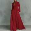 Vestido de otoño cruzado europeo y americano para mujer, nuevo, elegante, entallado a la cintura, adelgazante, plisado, para vacaciones, estilo francés, color liso, manga larga
