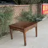 Mesa de jantar e cadeiras de fazenda, mesa de oito lados em madeira maciça, conjunto de mesa quadrada para uso doméstico, estilo quadrado multifuncional simples estilo chinês antigo