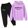 Amazon FEAR OF GOD linha dupla Essentials novo conjunto de moletom infantil suéter com forro de fleece roupa infantil t