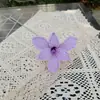 Flor Artificial de Seis Pétalas, Totalmente Crochê e Tecida à Mão, Presente de Dia dos Namorados, Decoração de Casa, Arte Floral, Flor Tecida à Mão