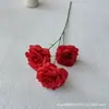Flor roja de simulación diseño de auditorio de bodas paisajismo pared de fondo de flores artificiales decoración techo de flores camino de flores guía arreglo floral flor