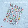 Pegatinas de Arte de Uñas con Relieve Navideño al por Mayor Dibujos Animados Lindo Papá Noel Muñeco de Nieve Copo de Nieve Decoraciones de Pegatinas de Uñas Tridimensionales