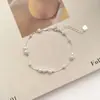 Pulseira Elegante de Pérola em Prata Esterlina S925 para Mulheres, Nicho de Luxo Leve Exquisita Empilhável Versátil com Toque de Alto Padrão e Suave