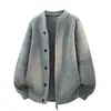 Vendedor Hot Cross-border Moda Clássica Qualidade Casual Cardigan Gola Alta Malha Suéter de Linha Masculino Camisa de Linha Pode Ser Bordado