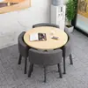 Mesa de Comedor Simple que Ahorra Espacio para Uso Doméstico, Adecuada para Apartamentos Pequeños, Mesa de Comedor para Negociaciones en Tiendas, Juego de Mesa y Sillas, Mesa Redonda para Recepción