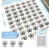 Cílios Fofos Shangpin Caixa Dobrável de 10 Fileiras Nuvens Pequenas Folhas Finas Pequenas Leves Cor Clara Ajuste Natural Formato de Olho Cílios Postiços