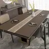Nuevo tapete de cuero estilo chino para mesa de comedor, tapete para mesa de centro, impermeable, a prueba de aceite, no lavable, antiescaldadura, tapete rectangular universal estilo chino.