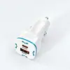 Nuevo Cargador de Coche de Alta Venta de 60W para Teléfono Móvil de Carga Ultra Rápida con Luz Pd30W Carga Súper Rápida Puerto Dual Usb30W
