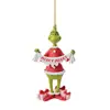 Decoración de Monstruo Peludo Verde Navideño Colgante Acrílico Plano 2D Juguete de Dibujos Animados Árbol de Navidad Decoración Navideña