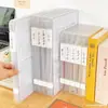 Caixa de armazenamento de arquivos A4 transparente fivela dupla caixa de arquivo de plástico à prova d'água e à prova de poeira livro de registro doméstico caixa de dados de certificado de graduação