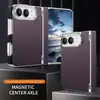 Adecuado para funda de teléfono móvil Iphoneduo, Succión Magnética Color Sólido Gama Alta Pantalla Plegable Apple Duo Cubierta Protectora Eje Central de Resorte
