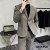 Chaqueta de Traje de Lana para Hombre Otoño Invierno 2026 Nueva Tendencia Primavera Otoño Chaqueta Simple a la Moda Top Estable Maduro