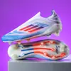 Zapatos de Fútbol Transfronterizos Fly-Knit Sin Costuras Tf de Caña Baja Ag con Tacos Largos Zapatos de Entrenamiento para Competición Juvenil y Adulto Zapatos Deportivos
