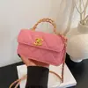 Bolso de Mano Estilo Chanel Transfronterizo para Mujer 2026 Nuevo Versátil Hombro Pequeño Cuadrado Bandolera Acolchado Bolso con Cadena
