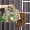 Ropa de Primavera Nueva para Niños 2024 Moda Chaleco Suéter de Dibujos Animados Conjunto de Tres Piezas para Niños Atractivo Fabricante de Origen Venta al por Mayor
