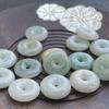 Jade tricolor de Myanmar, artículo A, hebilla de seguridad, cuentas espaciadoras, cuentas sueltas, hilo de mano DIY hecho a mano, accesorios de junta para pulsera, juego de texto, lote suelto