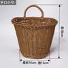 Cesta Colgante de Pared de Mimbre Sintético, Cesta Tejida de Mimbre, Cesta de Mimbre Tejido de Plástico, Cesta de Almacenamiento para Cebolla, Jengibre, Ajo en la Cocina, Cesta Colgante para Utensilios de Cocina, Cesta de Mimbre