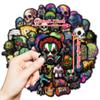 50 Adesivos de Esqueleto Coloridos Mais Vendidos Transfronteiriços, Adesivos Decorativos à Prova d'Água, Decalques Personalizados com Tema Sombrio