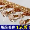 Cortina Contas de Cristal Decoração Caminho de Mesa Franja de Borla Pingente Ornamento Europeu Iluminação de Sofá Cortina Pingente Bola Pendurada Renda