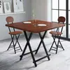Mesa cuadrada plegable, mesa de comedor simple para el hogar para apartamentos pequeños y casas de alquiler, mesa portátil para puestos al aire libre