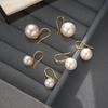 Brincos de pérolas Shihua francês luz de luxo de alta qualidade sapatos de salto alto gancho de orelha elegante elegante simples brincos para todas as combinações para mulheres