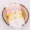 Conjunto de 3 Peças de Faixa de Cabeça de Nylon de Alta Elasticidade para Crianças, Acessório de Cabeça, Conjunto de Faixa de Cabeça com Flor, Laço e Rosca para Bebê, Foto