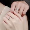 Anillo de pareja S999 plateado para pie, pareja valiente, Año Nuevo, auspicioso, fortuna, en el tesoro, ins, textura sólida, hombres y mujeres, un par de anillos