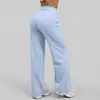 Pantalones de Yoga de Tiro Alto Color Durazno, Pierna Recta Holgada, Adelgazantes, Levanta Glúteos