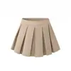 POPWEST Conjunto de gabardina corta estilo británico con cuello alto, cintura entallada, alta calidad, falda y falda plisada