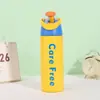 Nueva taza térmica deportiva para estudiantes, taza con popote de doble uso color macarrón, modelo popular de comercio exterior, taza de agua portátil para viajes al aire libre