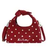 Bolso de Nudo Sencillo para Mujer 2026 Nuevo de Moda Tendencia Bolso Almohada de Lunares Bolso Cruzado Casual de Otoño
