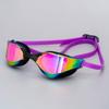 Gafas de Natación Especiales para Adultos, Gafas de Natación Electrochapadas Anti-Vaho de Alta Definición, Gafas de Natación para Entrenamiento Profesional, Gafas de Competición de Montura Pequeña, Gafas de Natación para Carreras