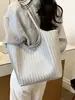 Bolso de Mano Tejido de Gran Capacidad de Alta Gama Transfronterizo 2026 para Mujer, Bolso de Mano y Bolso de Hombro Casual Diario para Viajero Perezoso