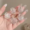 Mini pinza de garra iridiscente láser estilo coreano para mujer, pasador de lujo de alta gama, elegante pinza para el pelo de coleta semi-recogida, accesorio para el pelo