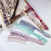 Pente Massageador de Dentes Largos Retro com Texturas de Alta Qualidade Cabo Longo Ácido Acético Engrossado Pente para Cabelo Novo Estilo Japonês e Coreano Pente para Cabelo Cacheado de Menina Transfronteiriço