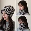 Bufanda cálida a prueba de frío, cubierta intercambiable para protección del cuello, sombrero de punto a prueba de viento, máscara de punto para mujer de talla grande, otoño e invierno, multifuncional