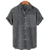 Europa y Estados Unidos transfronterizos verano caluroso impresión creativa geométrica 3D camisa hawaiana casual de manga corta para hombre