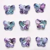 Venda Quente Transfronteiriça Pingente de Cristal Fantasma Galvanizado Borboleta 14mm Brincos de Furo Único Acessórios de Joias DIY