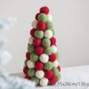 Flor de feltro de lã nórdica de Natal, corda global, enfeites criativos para árvores de Natal, decoração nórdica para casa, decorações de Natal