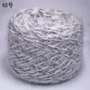 Hilo Brillante de Seda Lana Mohair, Hilo Dorado y Plateado, Hilo para Tejer Bufandas, Hilo de Mohair Brillante Tejido a Mano