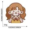 Adesivos Bordados Originais Menina de Desenho Animado Autoadesivos DIY Capa de Celular Bolsa Caixa de Papelaria Patches Decorativos Acessórios Adesivos de Tecido