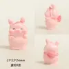 Resina tridimensional fofo fofo fofo fofo porquinho rosa porco gordo fofo acessórios de joias diy ornamentos pequenos criativos para mesa e carro