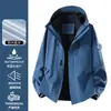 Chamarra abrigo de montaña para exteriores tres en uno a prueba de viento e impermeable para otoño e invierno, estilo camello, para mujer, engrosada para hombre