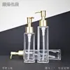 Garrafa Quadrada Longa Personalizada 100ml120ml150ml Frasco Pump para Loção Frasco de Fundo Espesso para Reembalagem de Cosméticos