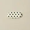 Nuezas Piezas Ovaladas de Puntos Negros y Blancos con Estrellas Simples Material Hecho a Mano Accesorios para el Cabello Pinzas para el Cabello Material para DIY Accesorios Paquete al por Mayor