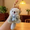 Lindo Peluche de Nutria Colgante con Pez, Llavero para Bolso de Castor, Adorno de Muñeco, Nutria Marina Sosteniendo un Pez