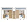Soporte para Cama Loft con Escritorio Combinado Personalizable para Dormitorio Estudiantil Cama para Estudiante Universitario Marco de Acero Fabricante de Camas