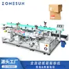 Máquina Rotuladora Lateral e de Canto Totalmente Automática Personalizada ZONESUN para Logística Express Colando Marcas de Caixa e Rótulos Antifalsificação
