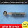 Colher de melancia de aço inoxidável estilo ocidental cor sólida colher de sorvete colher de biscoito de queijo